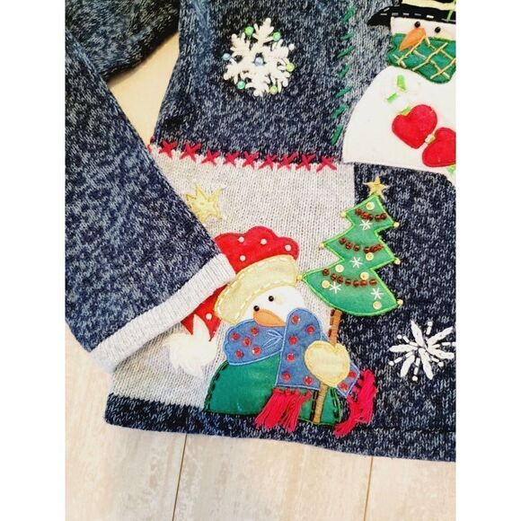 Star Blue Originals Studio L‎ Merry Christmas Sweater Embroidered Vintage - Picture 9 of 9